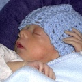 2002-12 Sleeping with Blue Hat 2002-12-06