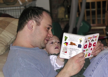 2004-01-18 Dad Reads to Sam