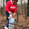 2004-02-29 Sam and Ginny in Woods