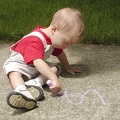 2004-05-31 Sam Draws with Chalk